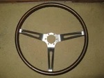 1963 - 66 Chevrolet Corvette Original Walnut Finish Spoke Steering Wheel, Bare. Fixed Price $386.00.