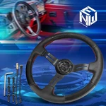 Nrg ST-010CFRS 70MM 6-BOLT 1.5" Deep Carbon Fiber Slotted 3 Spoke Steering Wheel. Fixed Price $320.00.