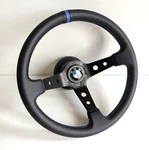 Steering Wheel Fits For Bmw Deep Dish Leather Sport Blue E24 E28 E30 E34 86-92'. Fixed Price $197.80.