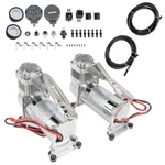 12V Silver Steel 200 Psi Air Compressor Fits Train Horn Suspension. Fixed Price $221.00.