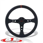 Black Pvc Red Stitching Deep Dish Aluminum Jdm Sport 14" 350MM Steering Wheel. Fixed Price $42.00.