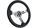 1960-74.5 Vw Volkswagen Beetle Bug Black Leather Steering Wheel Chrome Kit 14". Fixed Price $299.99.