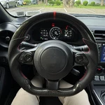 Real Carbon Fiber Steering Whee For Toyota GR86 Subaru Brz 2017-2026 Red Line. Fixed Price $299.00.