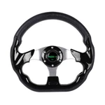 13" Black Flat Drift Racing Steering Wheel Shape Horn Button Universal 6 Holes. Fixed Price $27.55.