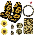 10PCS Car Wheel Covers, 2PCS Front Seat Center Pad, Yellow And Black. Fixed Price $47.23.