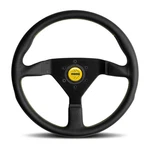 Momo Monte Carlo Black Leather Yellow Stitching 350MM Steering Wheel - MCL35BK5B. Fixed Price $249.00.