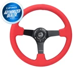 New Nrg 3" Deep Dish Steering Wheel 350MM Red Alcantara RST-036MB-REA. Fixed Price $202.40.