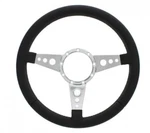 Volante S9 Black Leather Grip Sport Steering Wheel - 3 Spoke Center With Holes. Fixed Price $150.00.