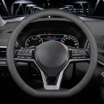 Lkwlikei Nappa Leather D Shape Car Steering Wheel Cover, Non-slip, Black. Fixed Price $28.74.