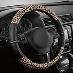 Leopard Steering Wheel Cover - Made With Pvc Leather Cheetah Print Black. Fixed Price $24.13.