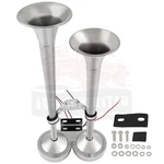 Chrome Marine Grade 304 Dual Trumpets Electric Train Ship Boat Air Horn. Fixed Price $63.74.
