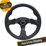 Nrg Innovations RST-012R-BL 3-SPOKE 320MM Black Leather Racing Steering Wheel. Fixed Price $170.00.