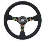 Nrg Reinforced Steering Wheel (350MM 3IN. Deep) Black Suede W/ 5MM Floral. Fixed Price $191.27.