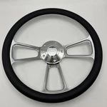 14" Inch Polished Steering Wheel Chevy Horn, 5 Hole Chevrolet Black Muscle Car. Fixed Price $106.59.