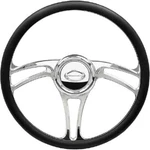 Billet Specialties 34005 15-1/2 Steering Wheel Blvd Series With Milled F. Fixed Price $309.39.