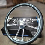 14" Billet Steering Wheel Chevy - Carbon Fiber Wrap + Ss Supersport Horn Button. Fixed Price $165.82.