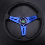 14INCH Blue Aluminum Deep Dish Drifting Racing Steering Wheel Universal. Fixed Price $26.88.