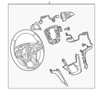 Genuine Gm Dark Titanium Steering Wheel 22846345. Fixed Price $196.80.