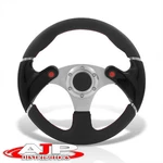 Black Pvc Stitch Racing Steering Wheel + Red Buttons Horn Universal 320MM 13". Fixed Price $36.00.
