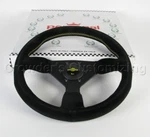 Personal Steering Wheel - Grinta 330 Mm Black Suede Leather With Yellow Stitch. Fixed Price $363.06.