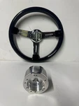 Marine Boat Black 3 Spoke Chrome Steering Wheel With Hub Adaptor. Fixed Price $120.00.