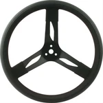 Quickcar Steel Steering Wheel Natural Black Rubber Grip 15" Diameter 3" Dish Ea. Fixed Price $59.95.