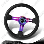 Nrg RST-018R-MCBS 350MM Black Leather Neo Chrome Spoke 3" Deep Steering Wheel. Fixed Price $180.00.