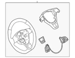Genuine Volkswagen Steering Wheel 2GJ-419-089-BC-81U. Fixed Price $93.59.
