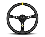 Momo R1905/35L Mod 07 350MM Black Leather Racing Steering Wheel 3SPOKE 72MM Disc. Fixed Price $269.95.