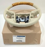 New Oem Ford Leather Steering Wheel 2010-2012 Mkz Dark Wood Camel BH6Z-3600-AA. Fixed Price $200.00.