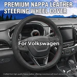Flat Bottom Steering Wheel Cover For Vw Volkswagen 14.5-15" D Shape Black. Fixed Price $23.99.