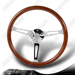 15-INCH W-power 380MM Brown Wood Grain Chrome Spoke 3" Deep Dish Steering Wheel. Fixed Price $105.99.