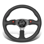 Nrg RST-023D-R 350MM 2" Depth Dish 3-SPOKE Black Leather Racing Steering Wheel. Fixed Price $198.00.