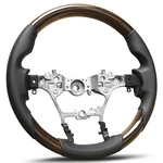 Hilux 14.7" Steering Wheel For 2015-2022 Toyota Wood Grain & Black Leather. Fixed Price $159.99.