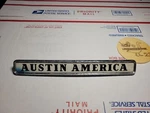 67-74 Bmc ADO16 Austin America Side Emblem Trim Oem Script Plate 626-44/0182. Fixed Price $39.99.