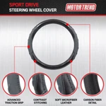 Motor Trend Grip Plus Steering Wheel Cover For Cars - Black Carbon Fiber. Fixed Price $21.90.