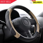 Elantrip Steering Wheel Cover Leather 15 1/2 To 16 Inch Universal Large Soft G... Fixed Price $15.18.