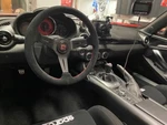 P2M Phase Competition Steering Wheel - 340MM Deep Corn Suede W/ Red Stitching. Fixed Price $219.00.