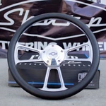 14" Billet Steering Wheel + Adapter For Chevy 69-94 Black Wrap And Horn Button. Fixed Price $211.57.