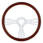18 Real Wood Steering Wheel Rim "flames" With 3 Chrome Spokes. Fixed Price $189.63.
