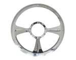 Billet Specialties 30935 - Half Wrap Steering Wheel GTX01 14". Fixed Price $350.95.