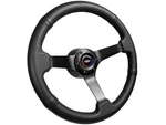 1969-94 Chevy 14" Perforated Black Leather 6-BOLT Steering Wheel Kit, Tri-color. Fixed Price $297.49.