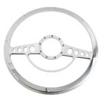 Billet Spec Steering Wheel Half-wrap Classic Aluminum 3-SPOKE 15.5" Dia Ea 34725. Fixed Price $387.95.