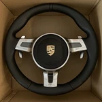 Oem Factory Porsche Sport Design Black Steering Wheel W/ Paddles. Fixed Price $799.00.