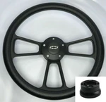 14" Billet Black Steering Wheel W/ Bowtie Horn For 1969-1994 Camaro Impala. Fixed Price $222.06.