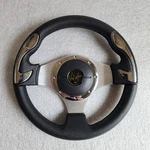 Veksler Black Leather Street Sport Steering Wheel 320MM 12.5IN Brlbs. Fixed Price $175.00.