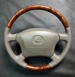 Lexus LX470 Fit 98-2002 Model Wooden Grain Leather Stitched Oem Steering Wheel. Fixed Price $249.00.
