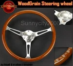 14.5" Finger Grip Vintage Classic Woodgrain Steering Wheel W/ Hub For Toyota. Fixed Price $99.99.