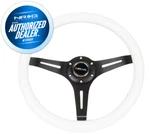 New Nrg Classic White Wood Steering Wheel 350MM Black Center Spokes ST-015BK-WT. Fixed Price $160.00.