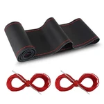 Car Genuine Leather Steering Wheel Cover, Diy Sewing With Needle And Thread, .... Fixed Price $10.35.